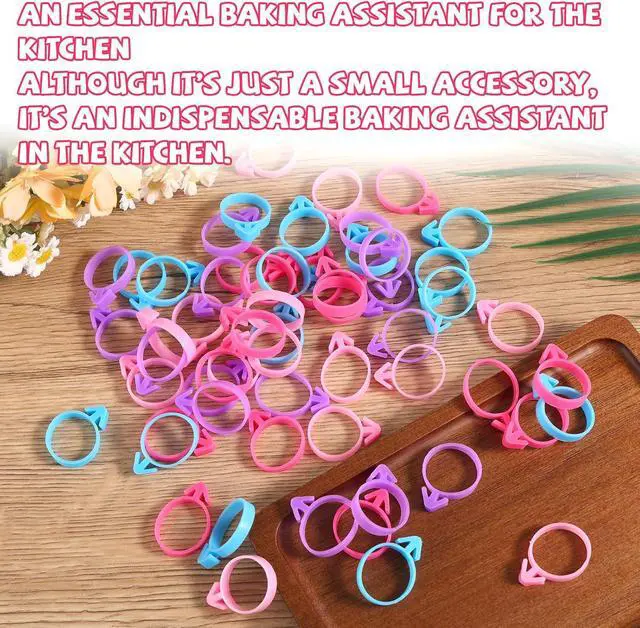 Alt view image 5 of 7 - 60pcs Pastry Bag Ties, Reusable Silicone Piping Bag Clips for Baking Decorating Icing Bags Seals for Cupcakes Cookies Pastry Supplies (4 Colors)