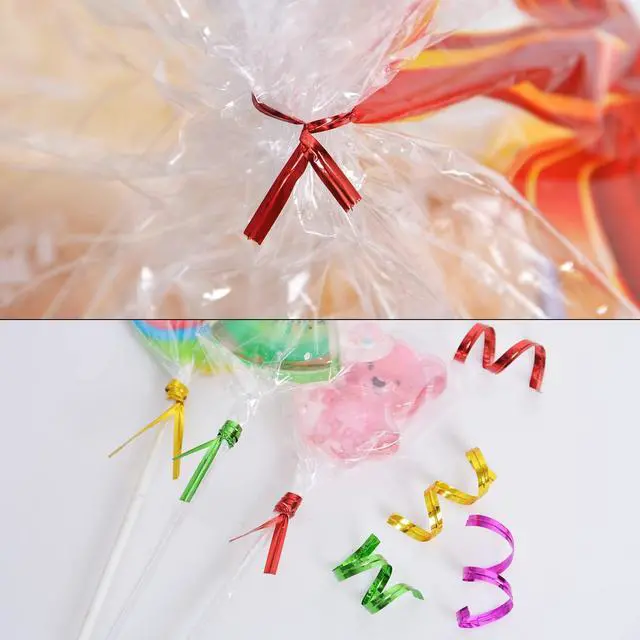 Alt view image 4 of 4 - Tangyinrd 700pcs 4" Metallic Twist Ties, 7 Colors for Bakery, Candy Bags, Coffee Bags, Goodie Bags