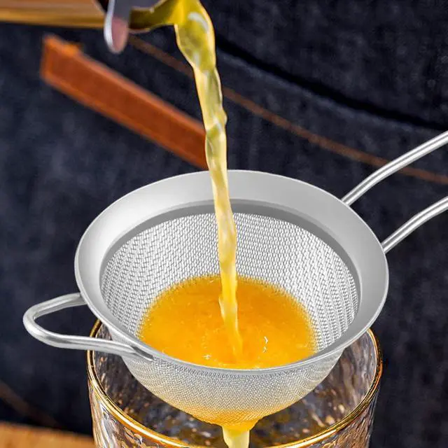 Alt view image 7 of 7 - TeamFar Fine Mesh Strainer, 3.3 Stainless Steel Tea Strainer-Silver, 2PCS