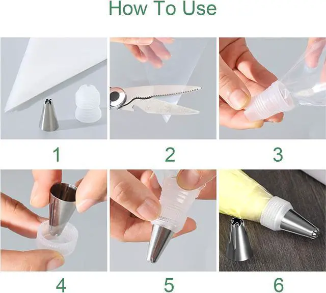 Alt view image 4 of 7 - Tipless Piping Bags Disposable,100Pcs 12Inch Pastry Bags for Royal Icing and Frosting and Cake Decorating,Thick,Non-slip for all Size Tips and Couplers,Cakance