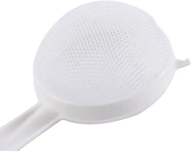 Alt view image 7 of 7 - 3 Pcs Double-Ear Fine Mesh Strainers, Plastic Food Sieve Strainer Colander Flour Sieve Icing Sugar Sifter Tea Coffee Filter with Long Handle, 6.30 x 2.36 in