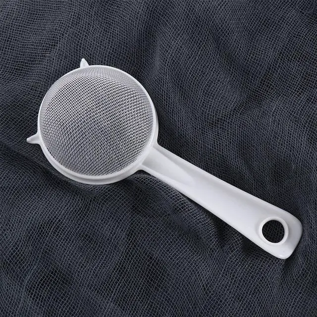 Alt view image 5 of 7 - 3 Pcs Double-Ear Fine Mesh Strainers, Plastic Food Sieve Strainer Colander Flour Sieve Icing Sugar Sifter Tea Coffee Filter with Long Handle, 6.30 x 2.36 in