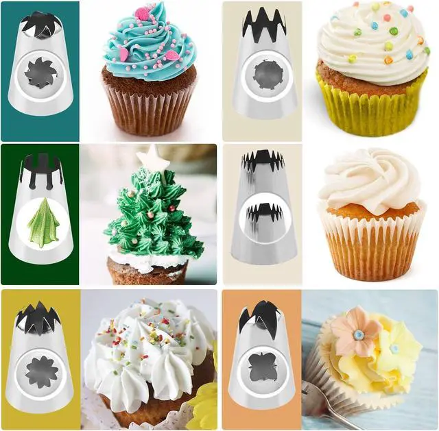 Alt view image 3 of 7 - 12PCS Large Piping Tips Set with Pastry Bag for Cookie, Cake & Cupcake