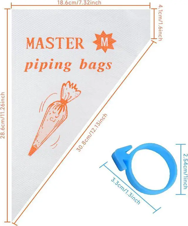 Alt view image 2 of 7 - LABOTA Piping Bags Disposable,200PCS 12 Inch Pastry Bags,Icing Bags, for Cake Decorating