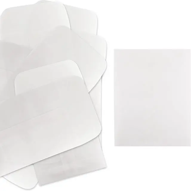 Main image of 50PCS 4x3 Inch Glassine Flat Paper Bags, Small Glassine Envelopes, Semi-Transparent Waxed Paper Bags for Bakery Cookies Candies Dessert Chocolate Party Favor