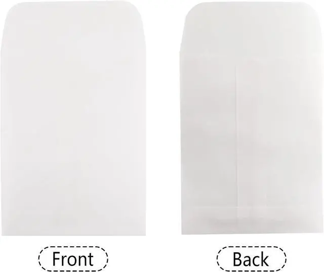 Alt view image 3 of 6 - 50PCS 4x3 Inch Glassine Flat Paper Bags, Small Glassine Envelopes, Semi-Transparent Waxed Paper Bags for Bakery Cookies Candies Dessert Chocolate Party Favor