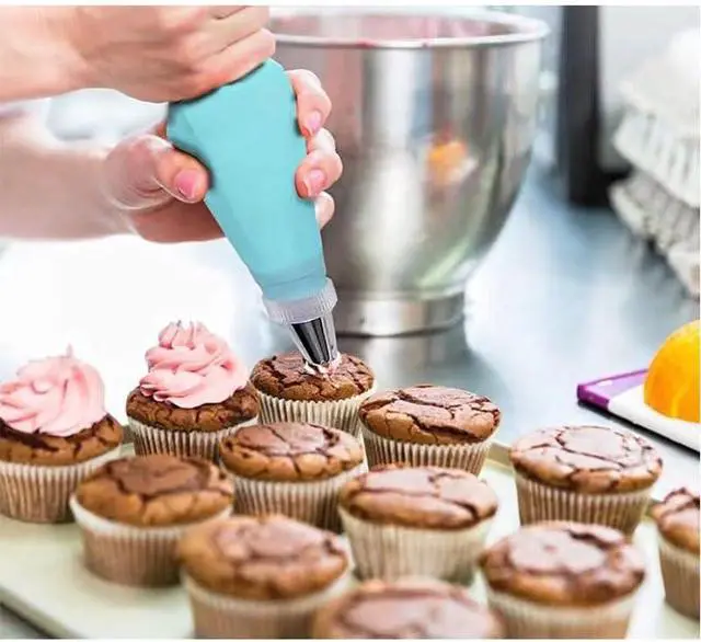 Alt view image 5 of 7 - 29 Pcs Piping Bags and Piping Tips Set, Stainless Steel Frosting Piping Bake Cake Decorating Kit, Pastry Cake Decorating Tips For Cookies Cupcake