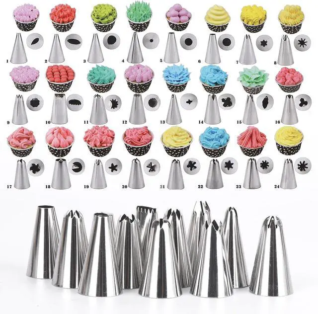 Alt view image 2 of 7 - Piping Bags and Tips Set 12 in 200 Piping Bag, 231 Pcs Frosting Piping Kit