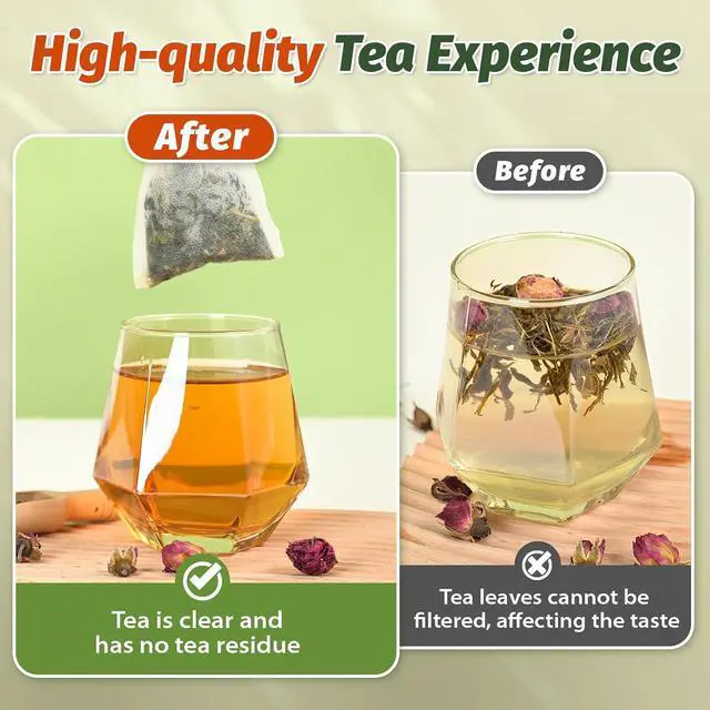 Alt view image 4 of 7 - Empty Tea Bags for Loose Leaf Tea, 300Pcs Disposable Tea Infuser Sachets