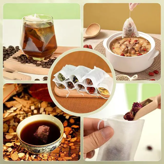 Alt view image 5 of 7 - Empty Tea Bags for Loose Leaf Tea, 300Pcs Disposable Tea Infuser Sachets