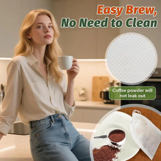 Alt view image 6 of 7 - Empty Tea Bags for Loose Leaf Tea, 300Pcs Disposable Tea Infuser Sachets