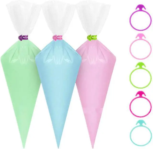 Alt view image 5 of 7 - 30 Pcs Pastry Bag Ties, Silicone Icing Bag Ties, Reusable Piping Bag Ties Decoration Bag Cake and Pastry Supplies Clips, Includes 5 Color. Suitable for Cupcakes Cookies and Pastry Seal (5 Color)