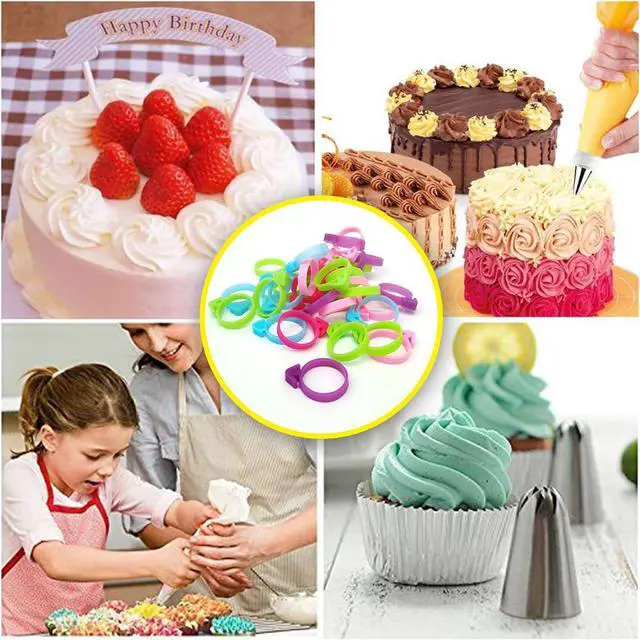 Alt view image 7 of 7 - 30 Pcs Pastry Bag Ties, Silicone Icing Bag Ties, Reusable Piping Bag Ties Decoration Bag Cake and Pastry Supplies Clips, Includes 5 Color. Suitable for Cupcakes Cookies and Pastry Seal (5 Color)