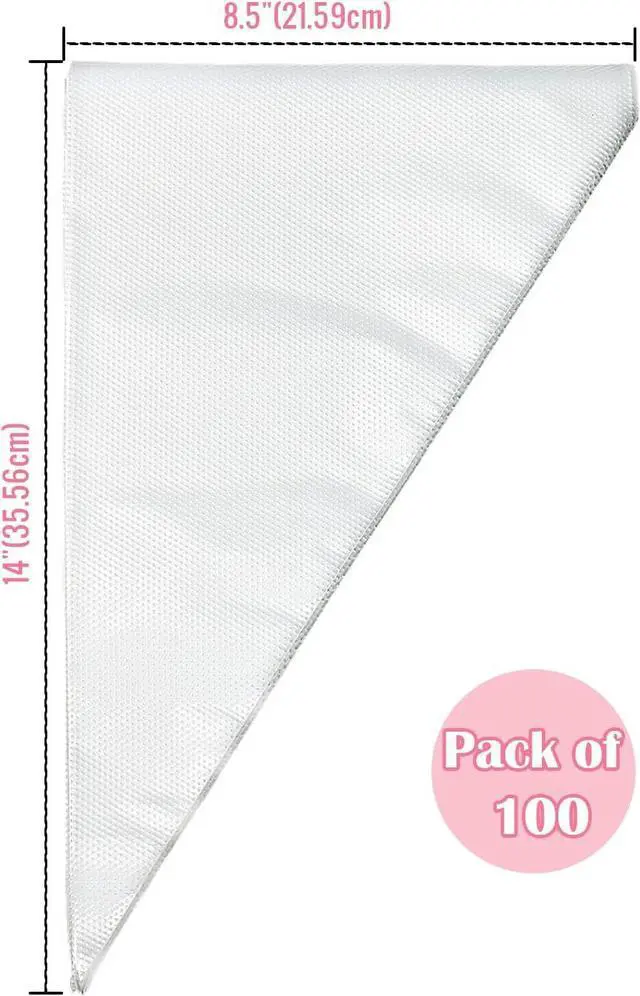 Alt view image 2 of 7 - Keenpioneer Tipless Piping Bags 14" Pastry Bags Flat Pack of 100