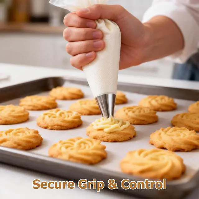 Alt view image 5 of 7 - Tamodan Piping Bags Disposable 16 Inch, 100PCS Pastry Bags Extra Thick, Non-Slip Anti-Burst Frosting Bags for Cake, Cookie & Royal Icing Decorating