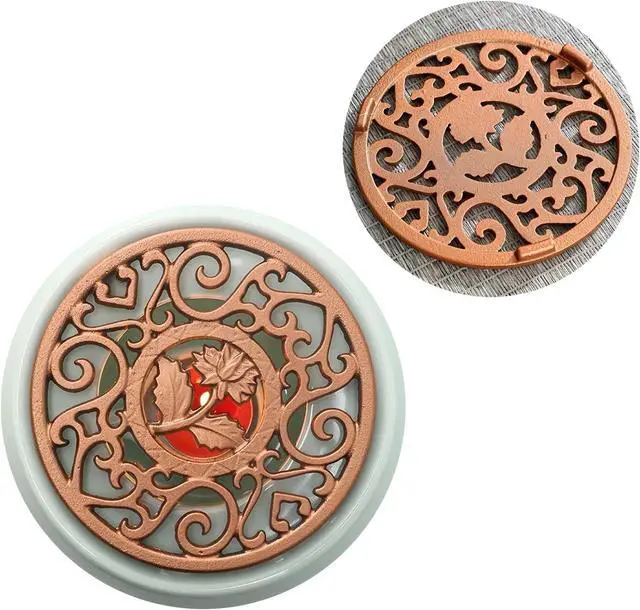 Alt view image 3 of 6 - 1Pcs 4.69Inch Gold Chrysanthemum Iron Cast Trivet for Hot Dishes