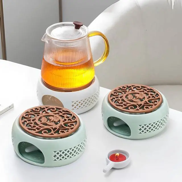 Alt view image 5 of 6 - 1Pcs 4.69Inch Gold Chrysanthemum Iron Cast Trivet for Hot Dishes