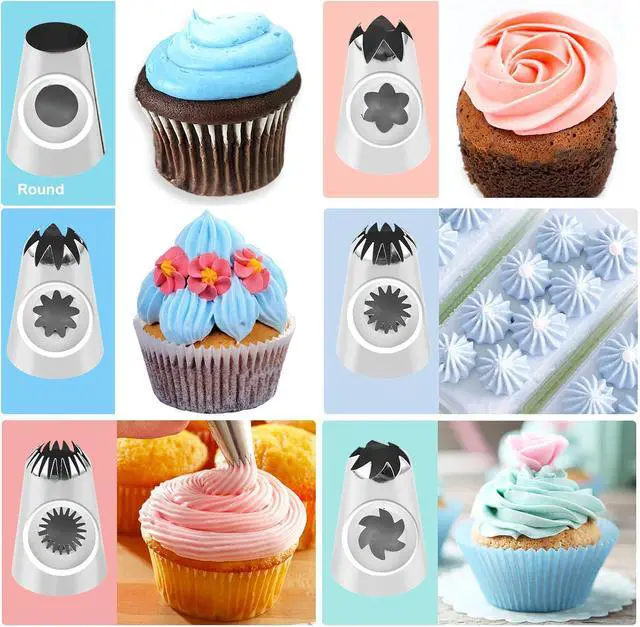 Alt view image 2 of 7 - 12PCS Large Piping Tips Set with Pastry Bag for Cookie, Cake & Cupcake