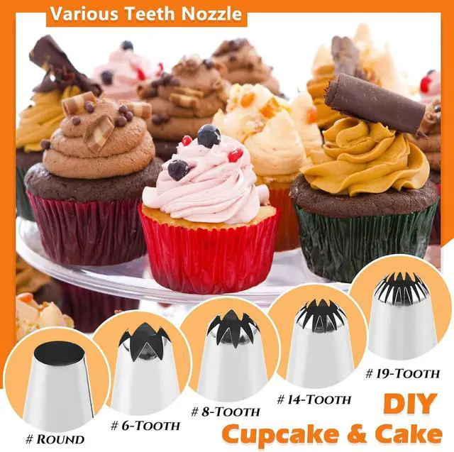 Alt view image 7 of 7 - 12PCS Large Piping Tips Set with Pastry Bag for Cookie, Cake & Cupcake