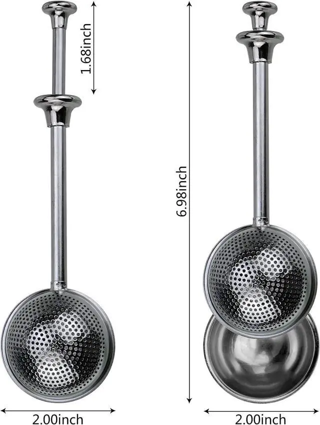 Alt view image 2 of 7 - Powder Sugar Shaker Sifter Duster Baker's Dusting Wand Dispenser for Flour Spices Sugar Tea Strainer Steeper Tea Balls for Loose Tea