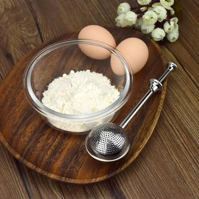 Alt view image 6 of 7 - Powder Sugar Shaker Sifter Duster Baker's Dusting Wand Dispenser for Flour Spices Sugar Tea Strainer Steeper Tea Balls for Loose Tea
