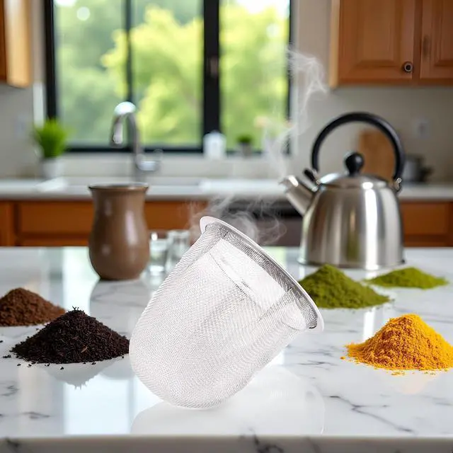 Alt view image 2 of 6 - Silver 6cm Reusable Stainless Steel Tea Infuser Mesh Strainer, Metal Teapot Replacement Mesh Strainer Insert, Tea Steeper Basket Filter for Teapot, Mug, Cup,Tea Accessories