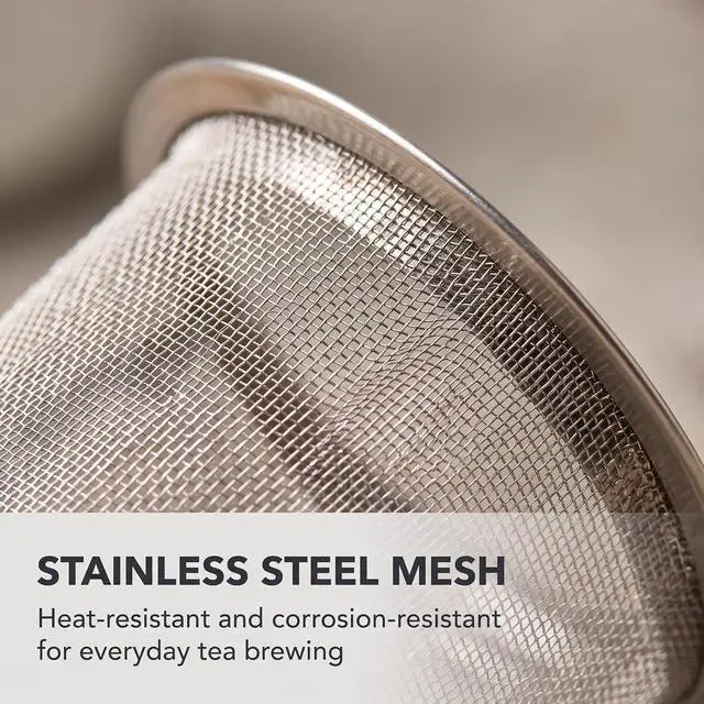Alt view image 6 of 6 - Silver 6cm Reusable Stainless Steel Tea Infuser Mesh Strainer, Metal Teapot Replacement Mesh Strainer Insert, Tea Steeper Basket Filter for Teapot, Mug, Cup,Tea Accessories