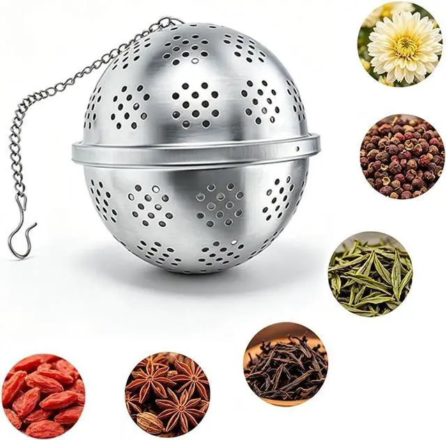 Alt view image 3 of 7 - Stainless Steel Mesh Tea Ball Spice Infuser