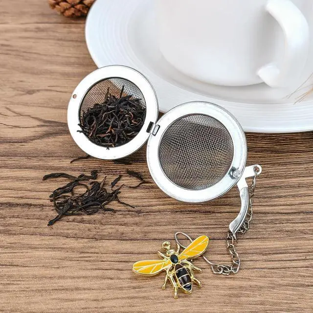 Alt view image 4 of 7 - 2PC Stainless Steel Mesh Tea Infuser,2.1 inch Tea Ball with Honey Bee