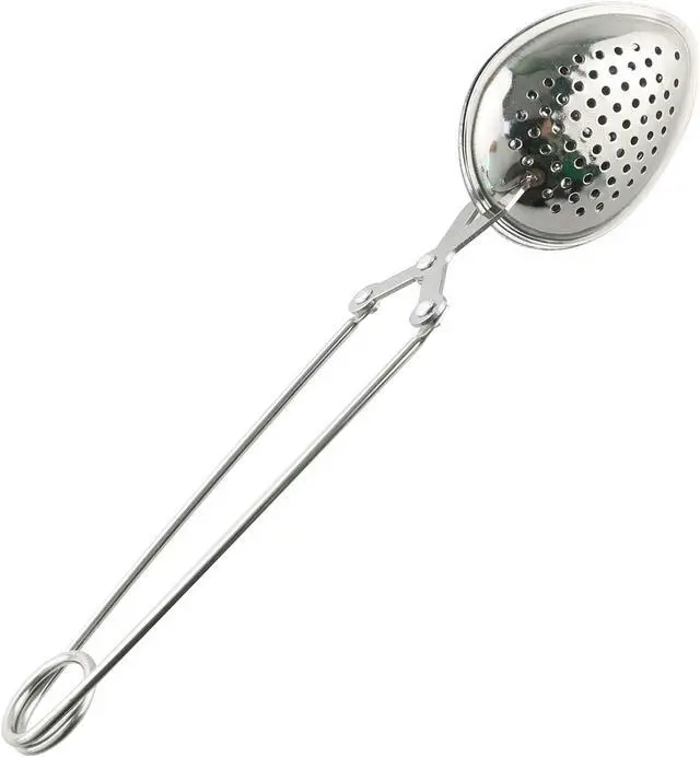 Alt view image 4 of 5 - Tegg Tea Infuser 2PCS Stainless Steel Leaves Shape Spices Snap Spoon Tea Filter Strainer With Long Handle for Loose Leaf Tea and Mulling Spices