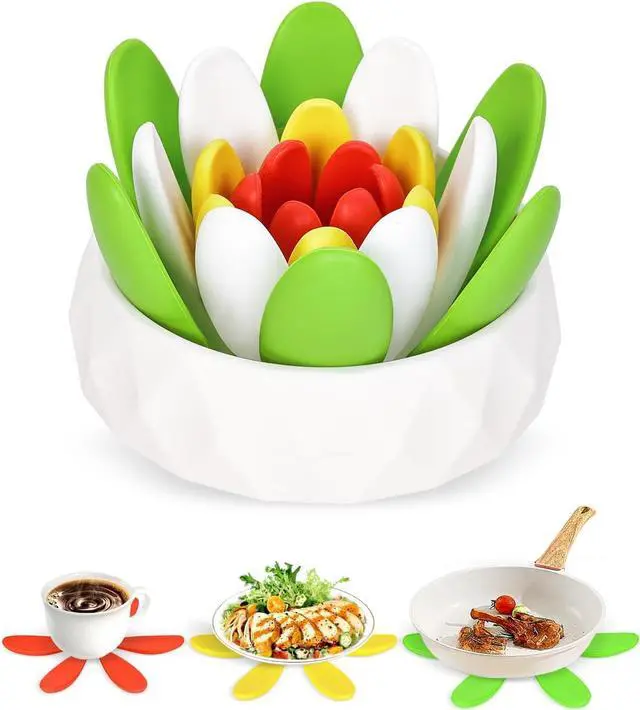 Main image of Silicone Trivets for Hot Dishes, Succulent Shape Trivet Set, Heat-Resistant