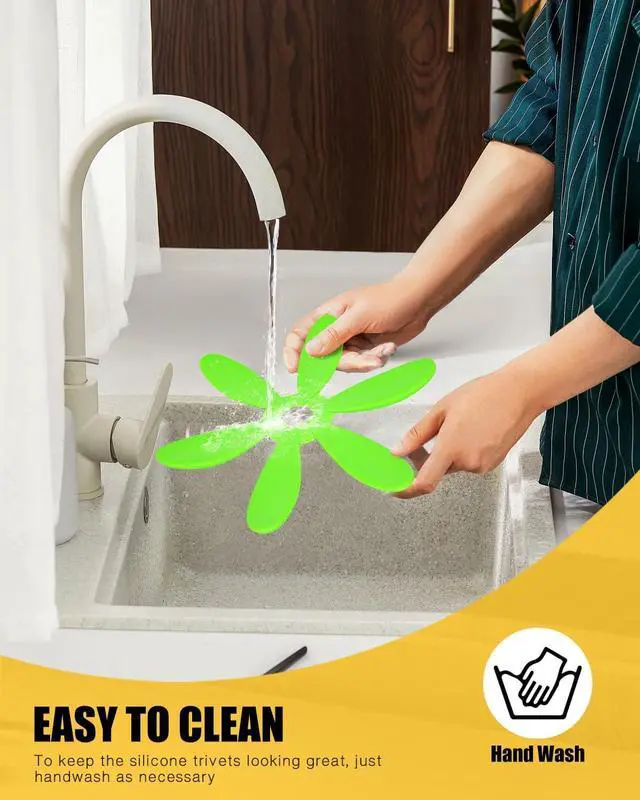 Alt view image 7 of 7 - Silicone Trivets for Hot Dishes, Succulent Shape Trivet Set, Heat-Resistant