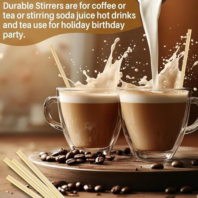 Alt view image 3 of 7 - MAQIHAN 1000pcs Wooden Coffee Stirrers - Coffee Stir Sticks Disposable