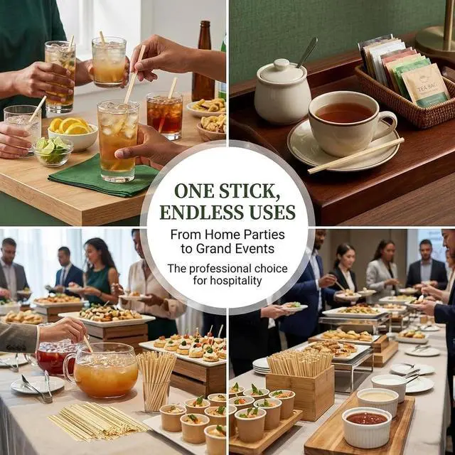 Alt view image 4 of 7 - MAQIHAN 1000pcs Wooden Coffee Stirrers - Coffee Stir Sticks Disposable