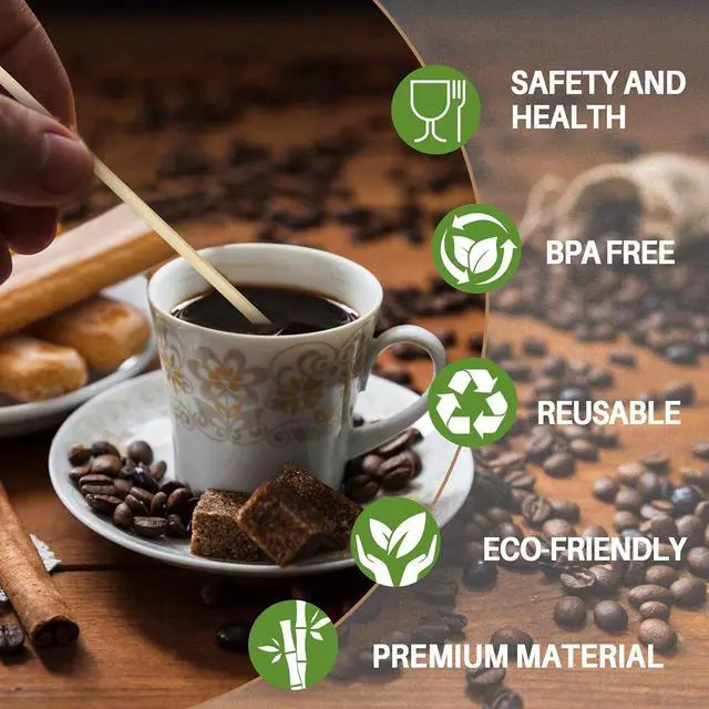 Alt view image 7 of 7 - MAQIHAN 1000pcs Wooden Coffee Stirrers - Coffee Stir Sticks Disposable