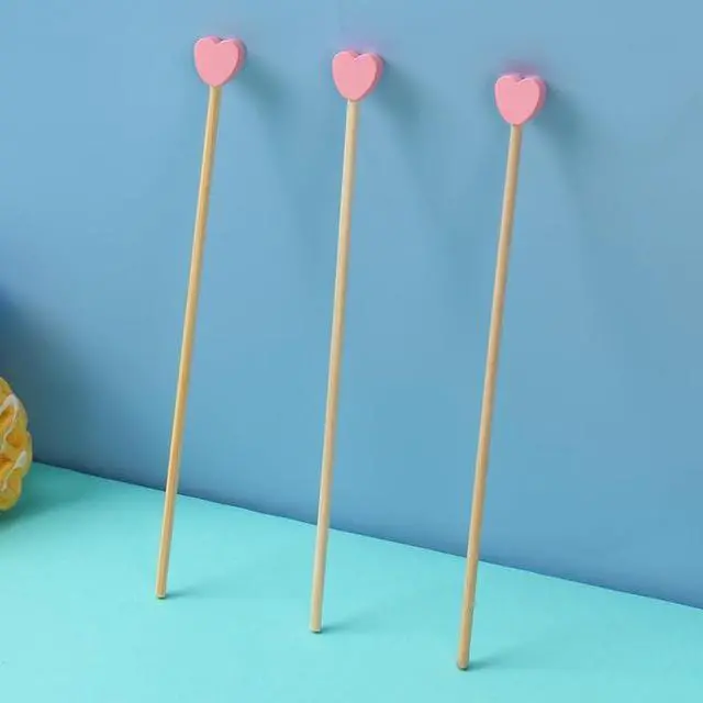 Alt view image 2 of 5 - 100 Pieces Disposable Wooden Coffee Stirrers Pink Heart Wooden Coffee Stir Sticks Wooden Stirrers Wooden Drink Stirrer Sticks for Coffee Cocktail Milk Beverage, 6.1 Inches