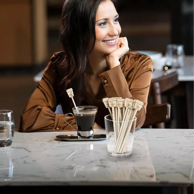 Alt view image 7 of 7 - 200 Pieces Disposable Wooden Coffee Stirrers, 6 Inch