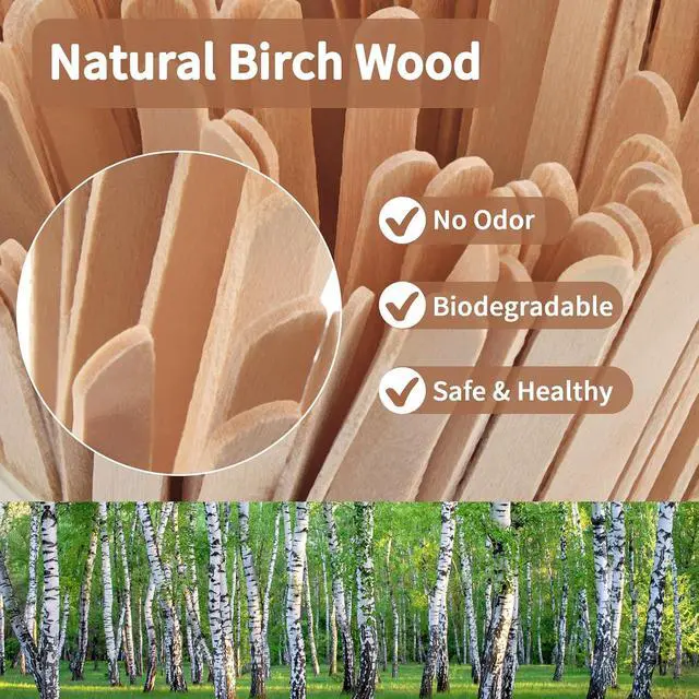 Alt view image 3 of 7 - MOWPOG 700 Pcs Natural Wooden Coffee Stirrers, 5.5" Disposable Stir Sticks