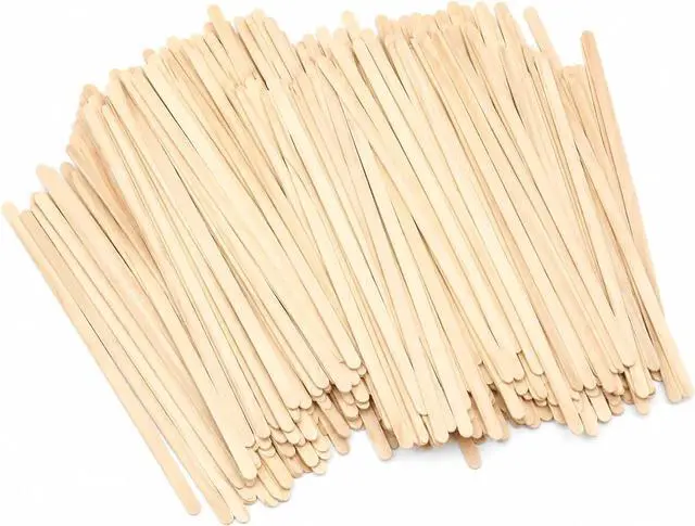 Main image of Wooden Coffee Stirrers, 7 Inch, 200 Pack, Birch Wood Stir Sticks
