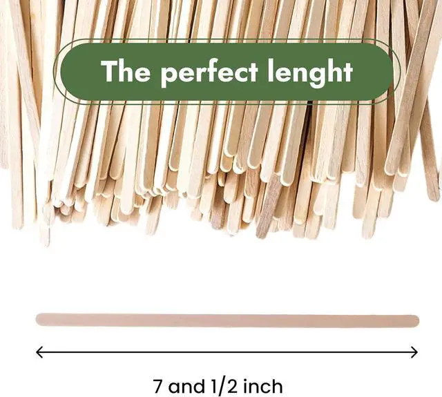 Alt view image 3 of 7 - Perfect Stix Wooden Coffee Stirrer Stick, 7-1/2" Length (Pack of 100) - Packaging May Vary