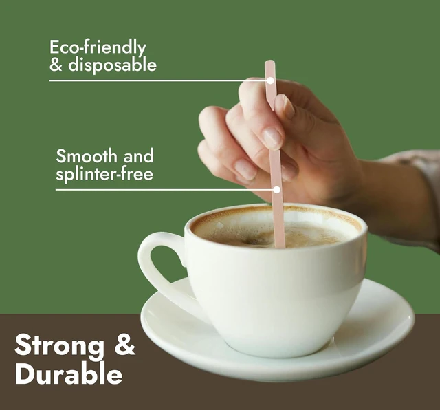 Alt view image 4 of 7 - Perfect Stix Wooden Coffee Stirrer Stick, 7-1/2" Length (Pack of 100) - Packaging May Vary