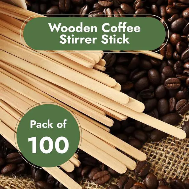 Alt view image 2 of 7 - Perfect Stix Wooden Coffee Stirrer Stick, 7-1/2" Length (Pack of 100) - Packaging May Vary
