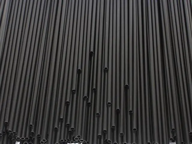 Alt view image 3 of 3 - Tall 7 Inch Slim Plastic Coffee Stirrers and Sip Straws, Black, 1,000 Count