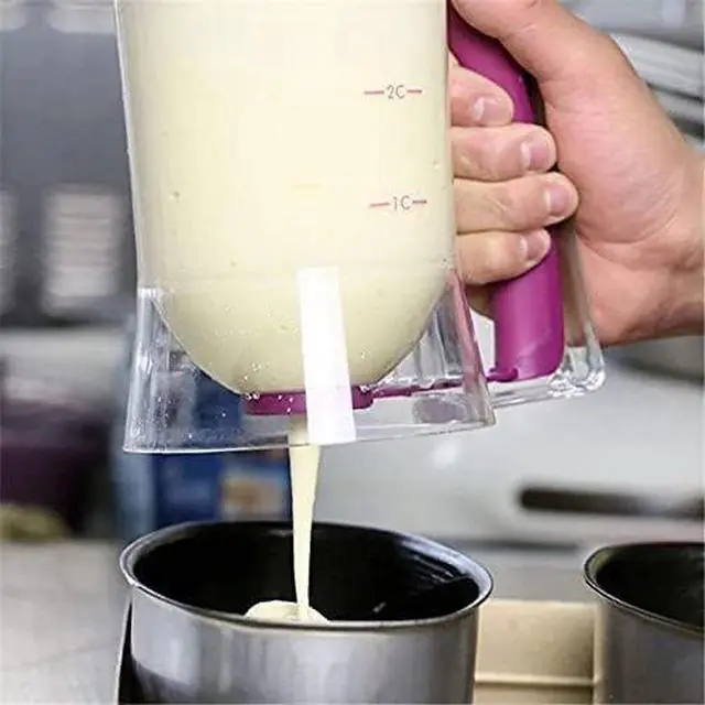 Alt view image 3 of 4 - Cupcake Pancake Cookies Cream Dispenser Cake Mix Jug Baking Essentials Maker Cooking Tools Funnel Measuring cup Accessories