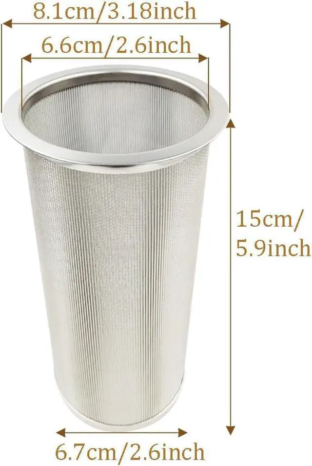Alt view image 2 of 4 - Cold Brew Coffee Filter For 1Quart/32OZ Wide Mouth Mason Jar 304 Stainless Steel 100 Micron Mesh Filter For Cold Brew Coffee Maker