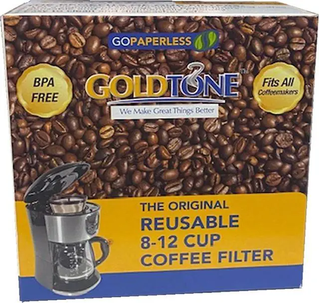 Alt view image 2 of 4 - GOLDTONE Reusable 8-12 Cup Basket Coffee Filter fits Mr. Coffee Makers and Brewers, Replaces your Paper Coffee Filters, BPA Free
