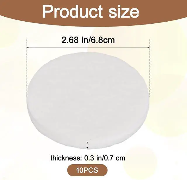 Alt view image 2 of 7 - 10pcs Cold Brew Coffee Filter Paper, Reusable Felt Filters Replacement Parts Accessories Supplies for Toddy Cold Brew System Coffee Maker