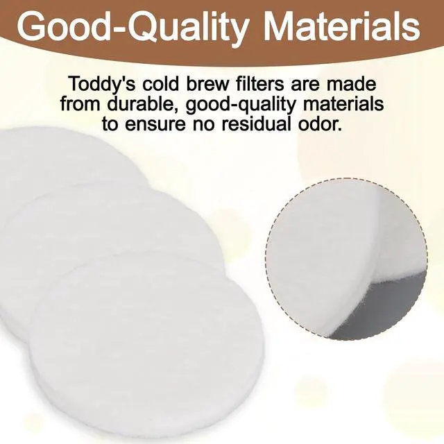 Alt view image 4 of 7 - 10pcs Cold Brew Coffee Filter Paper, Reusable Felt Filters Replacement Parts Accessories Supplies for Toddy Cold Brew System Coffee Maker