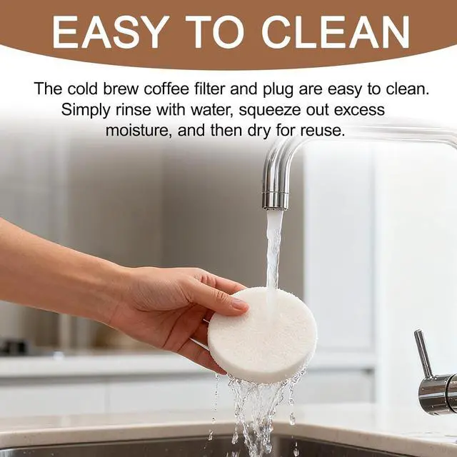 Alt view image 6 of 7 - 10pcs Cold Brew Coffee Filter Paper, Reusable Felt Filters Replacement Parts Accessories Supplies for Toddy Cold Brew System Coffee Maker