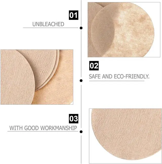 Alt view image 5 of 6 - 100 Count Unbleached Coffee Filters,Paper Filter Compatible With OXO Good Grips Coffee Maker Compact Cold Brew Coffee Maker